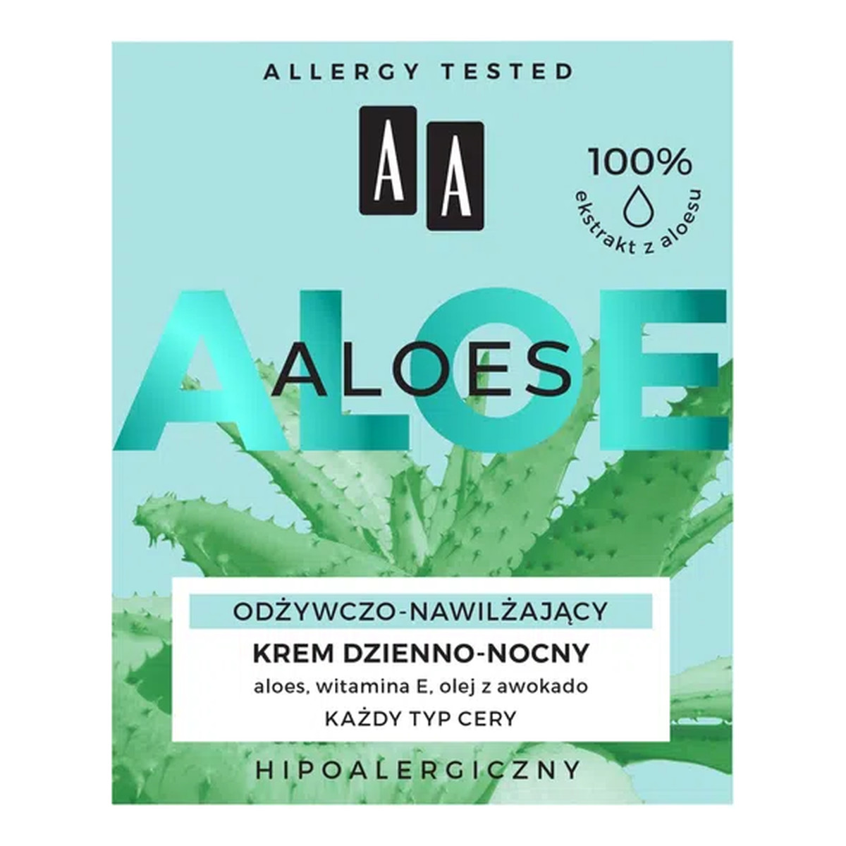 AA Aloes 100% Aloe Vera Extract krem dzienno-nocny odżywczo-nawilżający 50ml