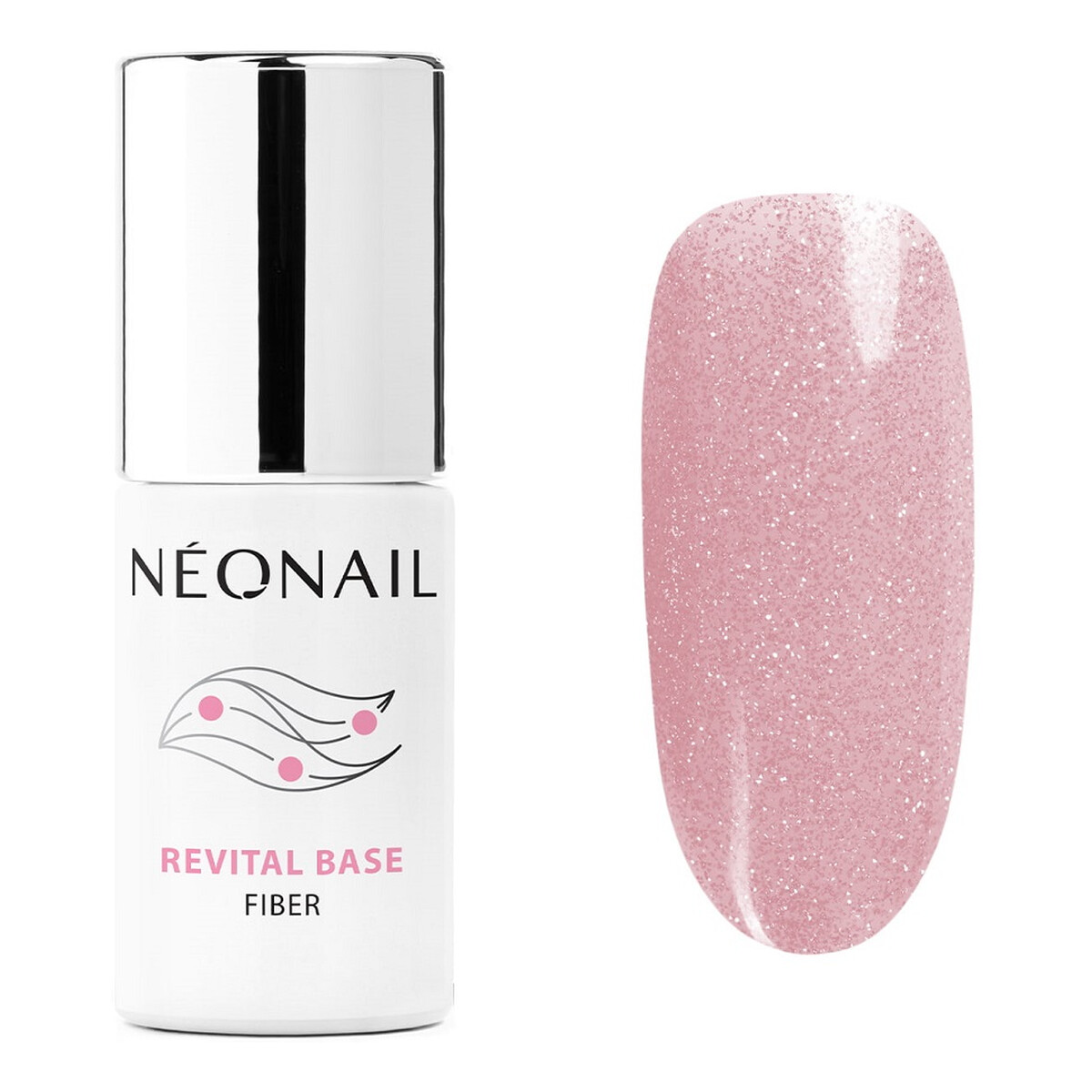 NeoNail Revital base fiber wzmacniająca baza hybrydowa blinking cover pink 7.2ml