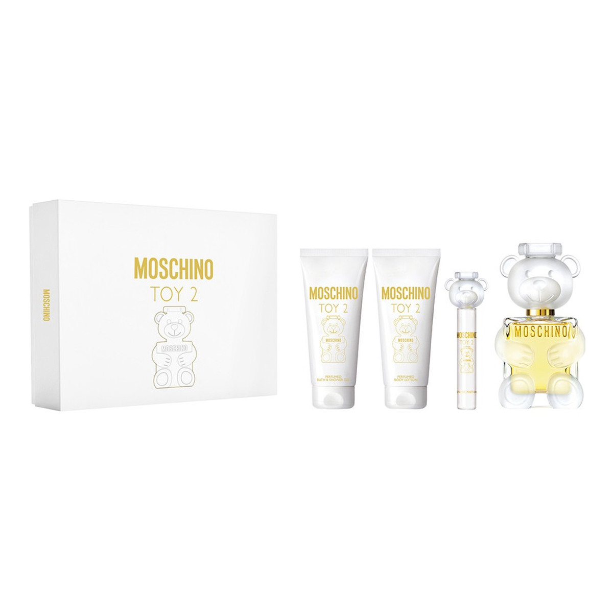 Moschino Toy 2 Zestaw woda perfumowana spray 100ml + żel pod prysznic 100ml + balsam do ciała 100ml + woda perfumowana spray 10ml