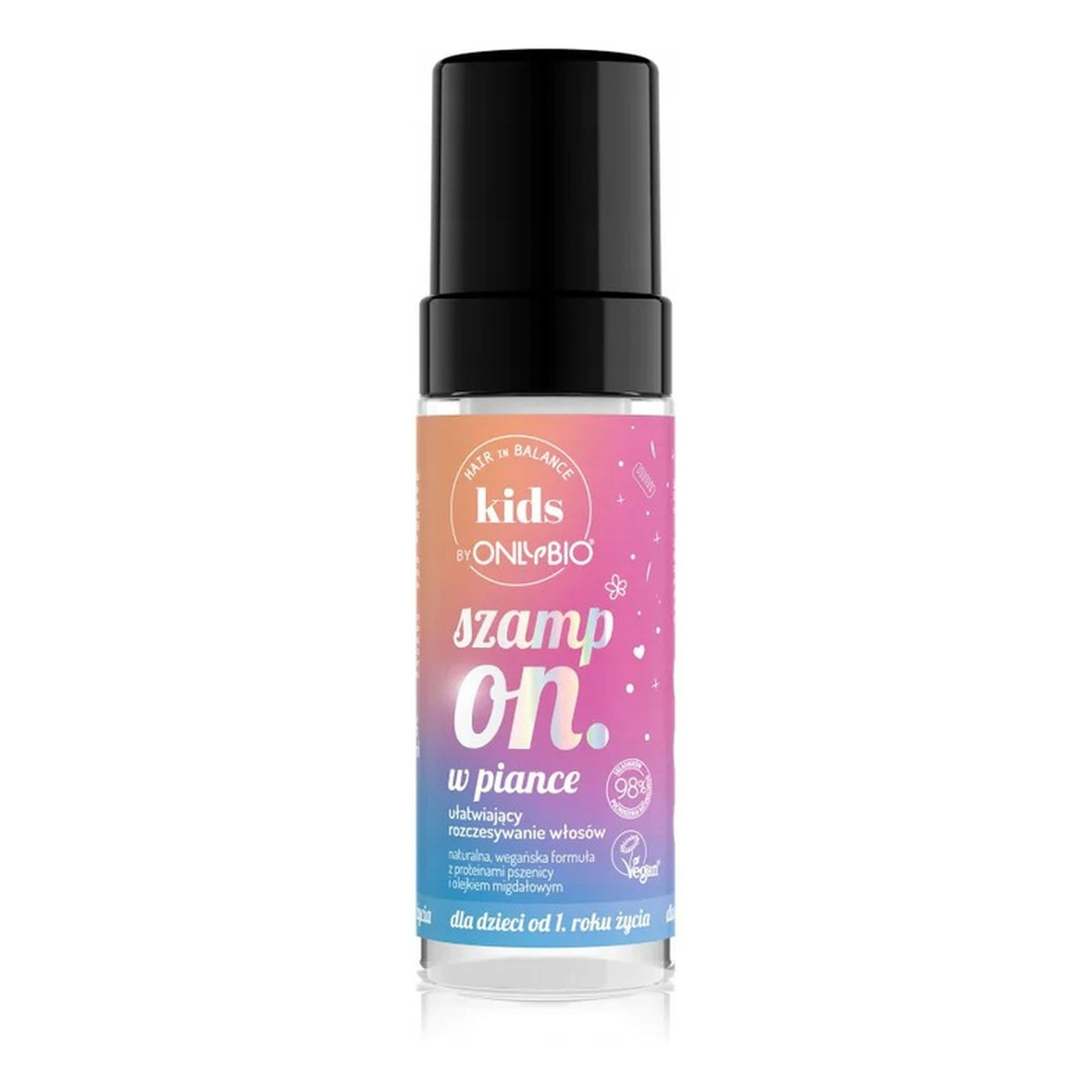 OnlyBio Hair in Balance Kids Szampon w piance ułatwiający rozczesywanie włosów 150ml