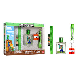 Zestaw prezentowy dla dzieci minecraft (woda toaletowa 50ml + bransoletka + zawieszka do kluczy)