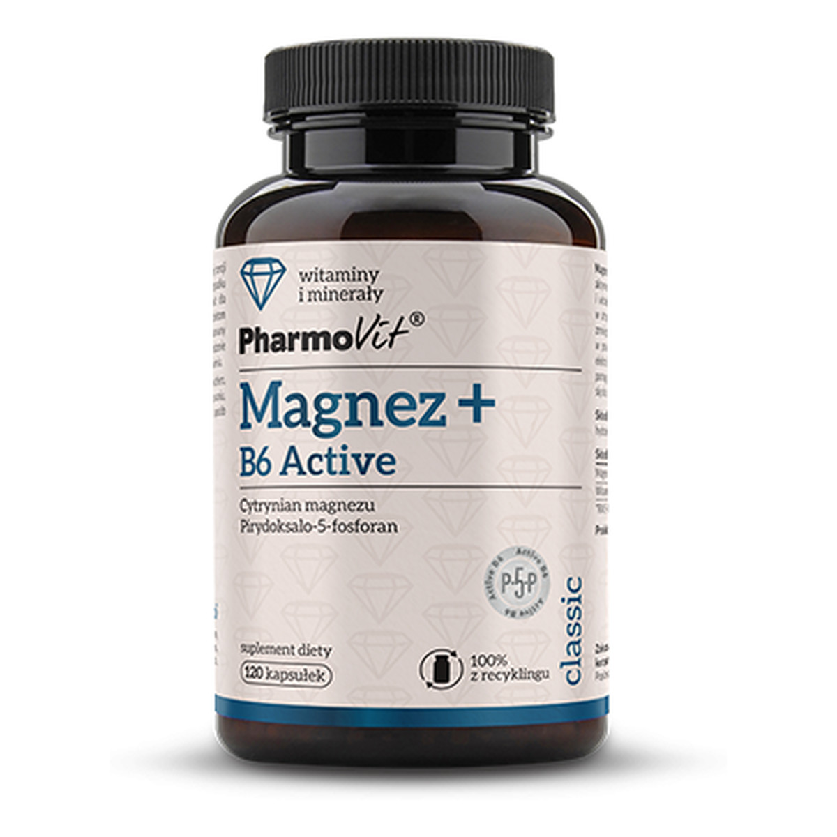 Pharmovit Magnez + B6 Active suplement diety 120 kapsułek 81.37g