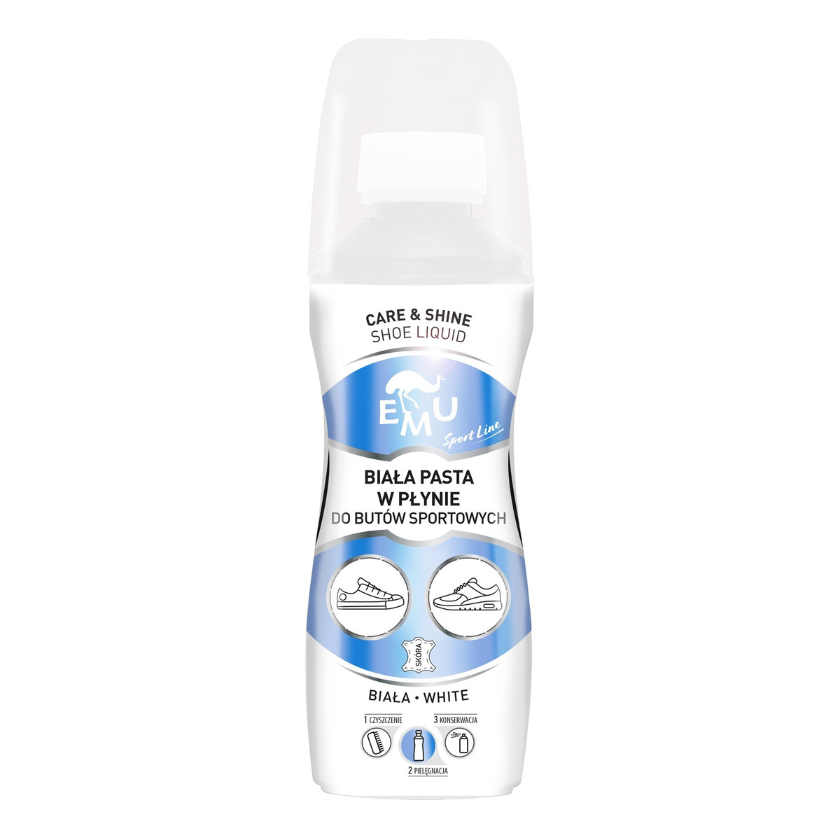 Emu Sport Line Biała Pasta w płynie do butów sportowych 75ml