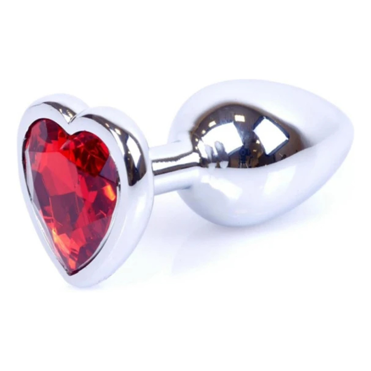 MyLove Butt Plug Collection Jewellery Heart metalowy korek analny Silver Red