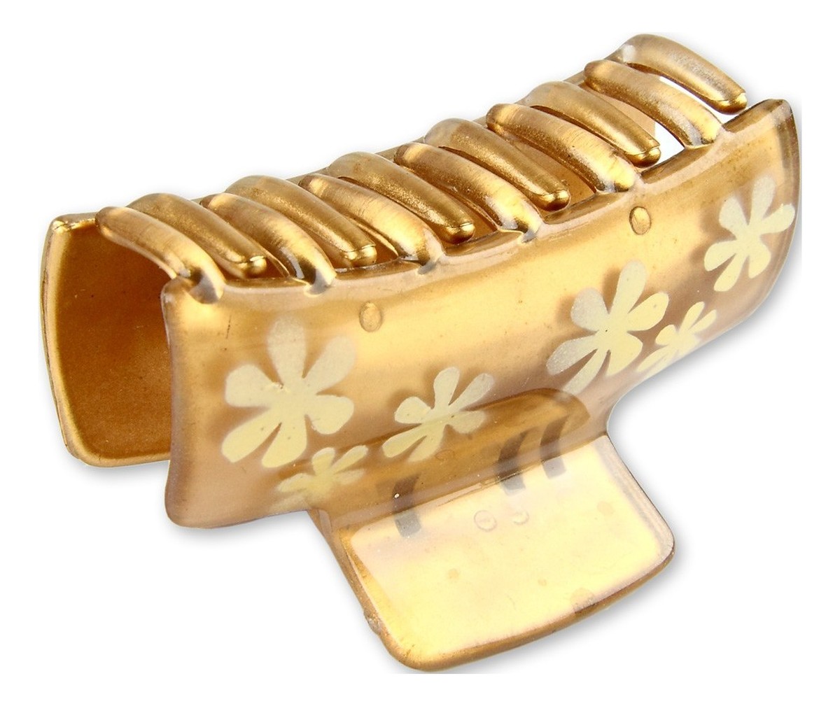 klamra do włosów w kwiatki złota (FA-5343) 1 szt