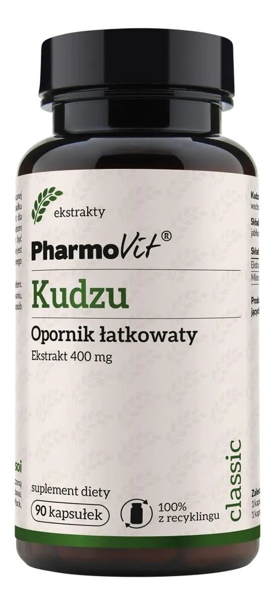 Kudzu Ekstrakt 400 mg suplement diety 90 kapsułek