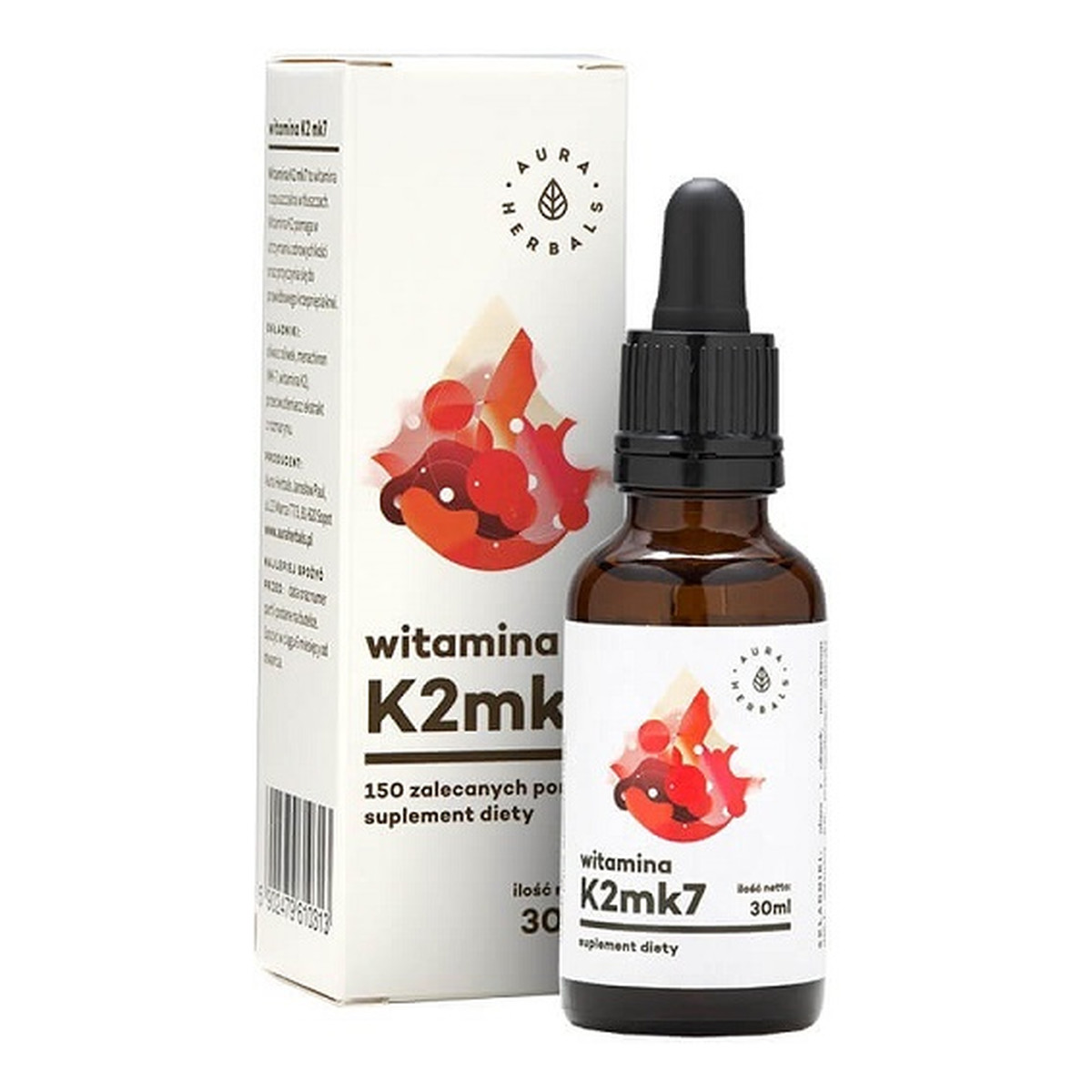 Aura Herbals Witamina k2mk7 suplement diety 30ml