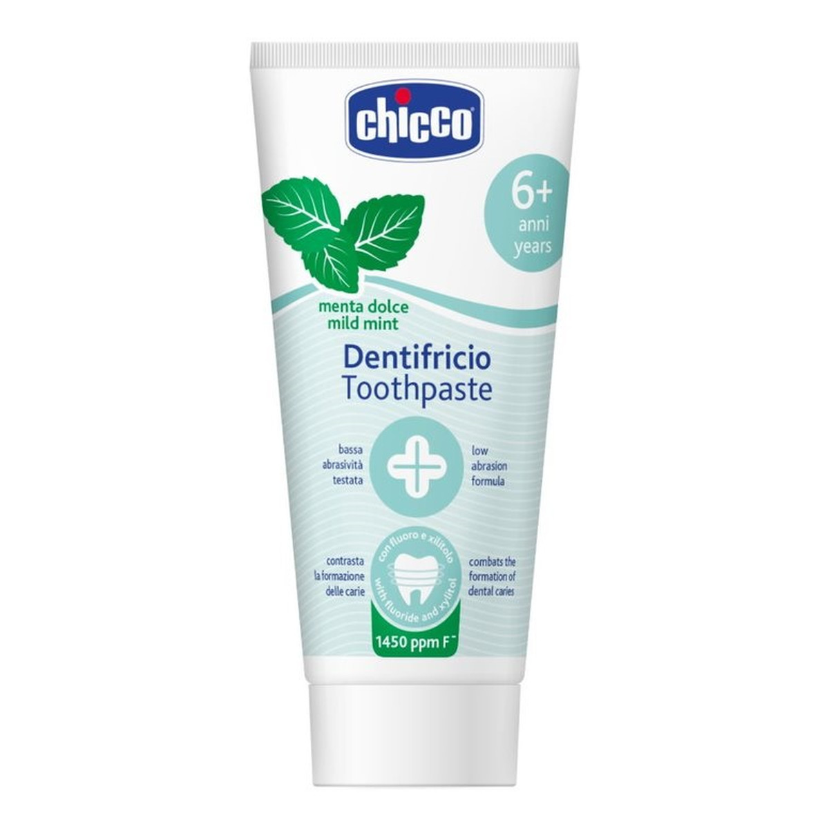 Chicco Toothpaste pasta do zębów z fluorem 1450ppm o smaku miętowym 6l+ 50ml