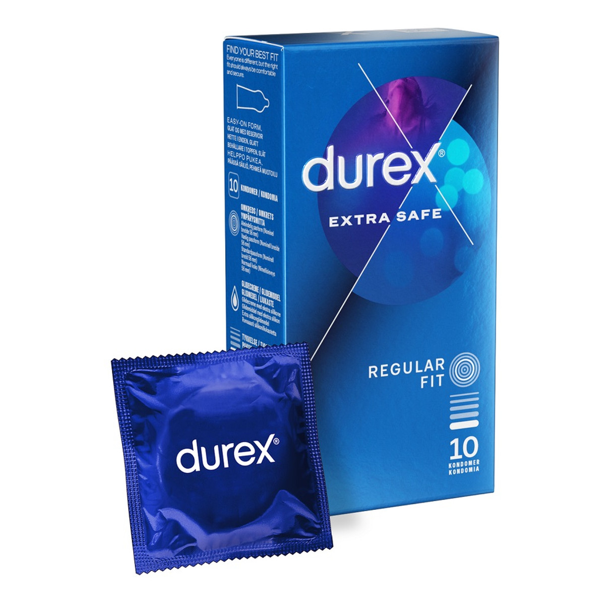 Durex Extra safe prezerwatywy grubsze nawilżane 10szt
