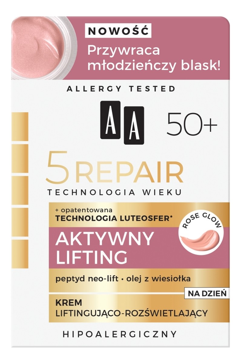 5Repair 50+ Aktywny Lifting krem na dzień liftingująco-rozświetlający