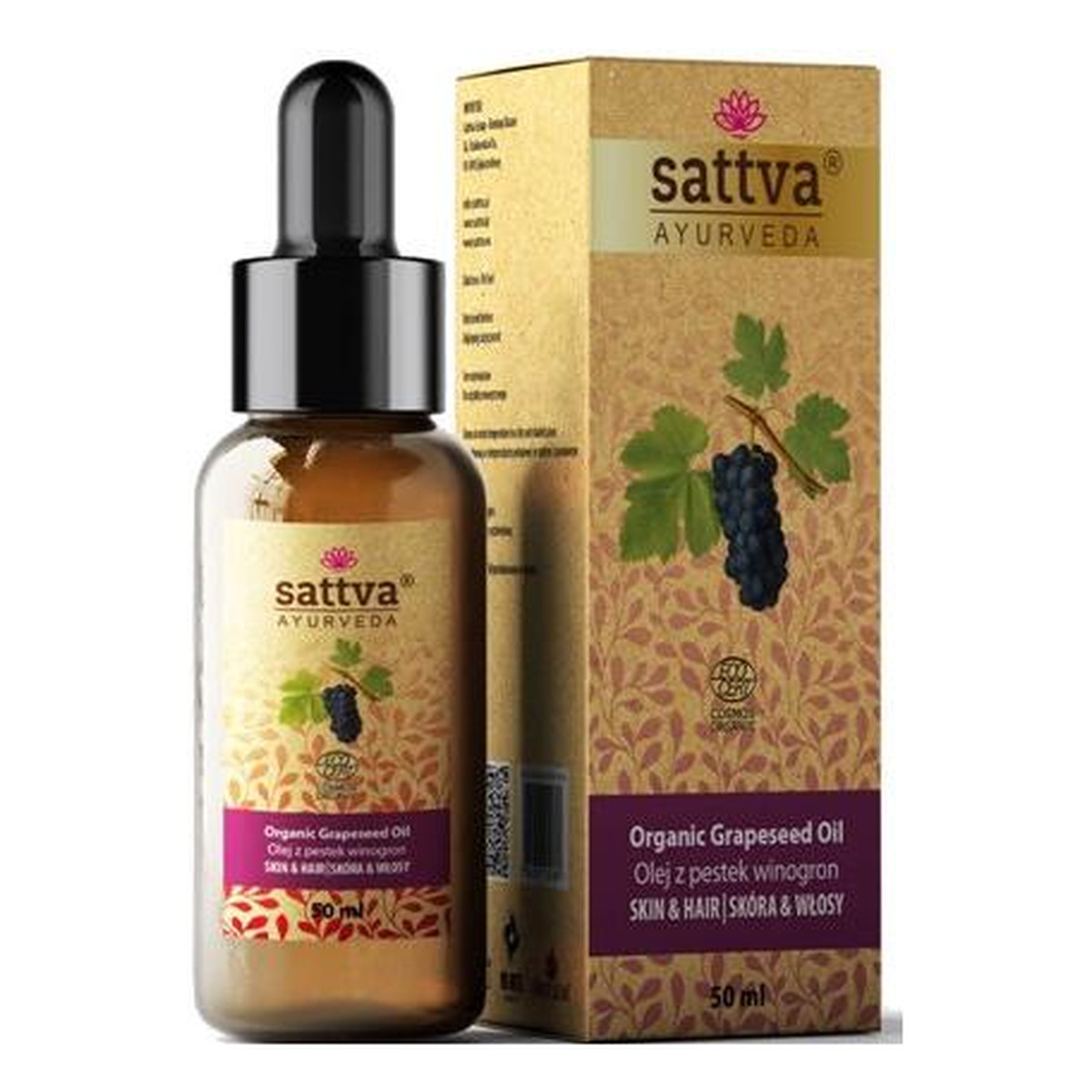 Sattva Organiczny olejek z pestek winogron 50ml