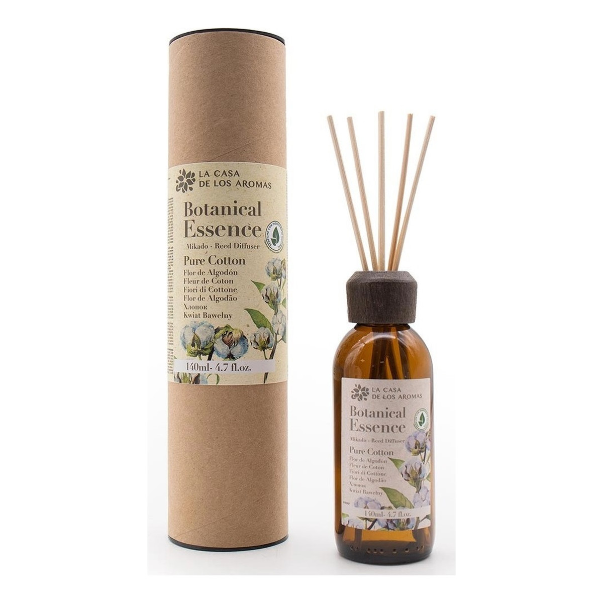 La Casa De Los Aromas Botanical essence patyczki zapachowe świeża bawełna 140ml