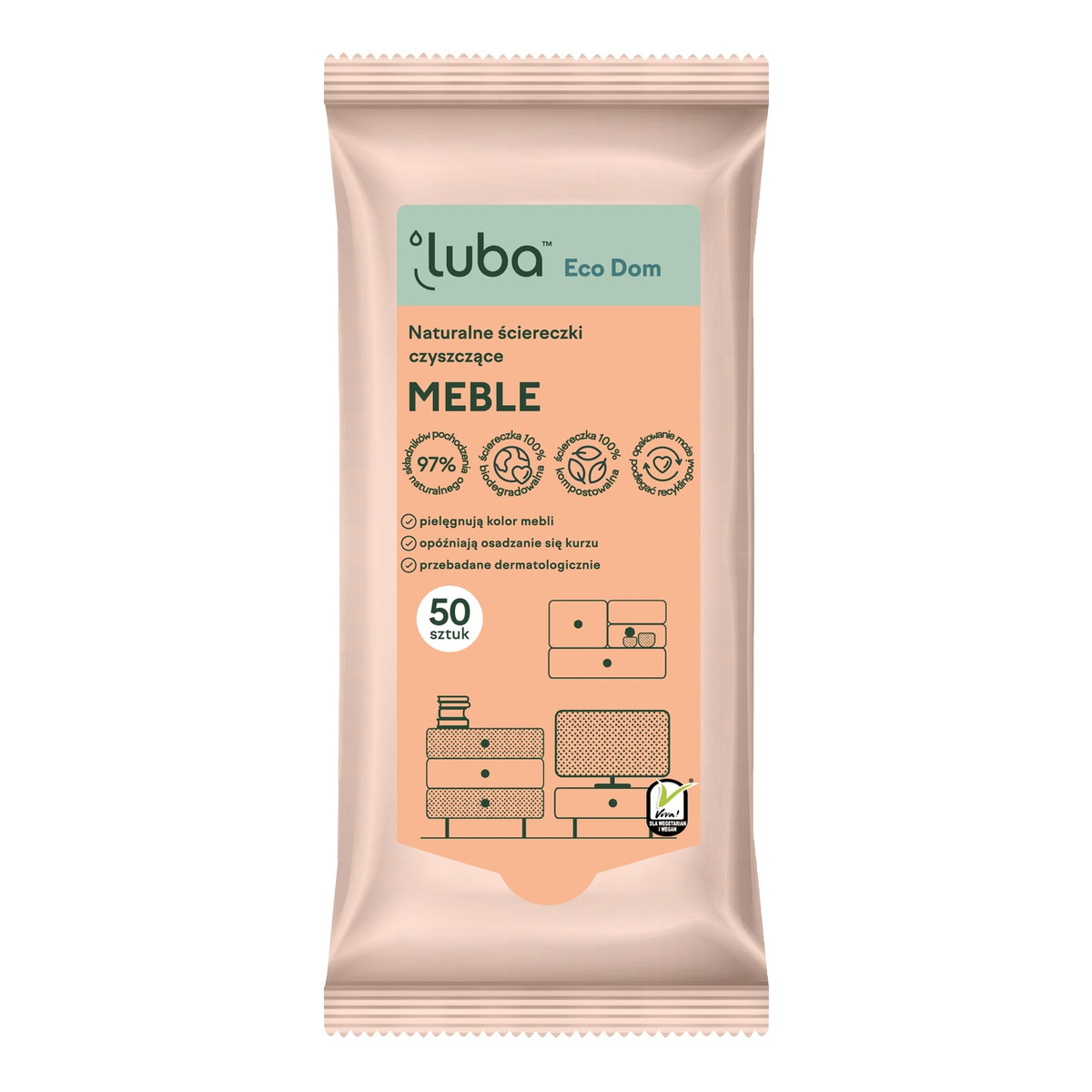 Luba Eco dom naturalne ściereczki czyszczące meble 50szt.