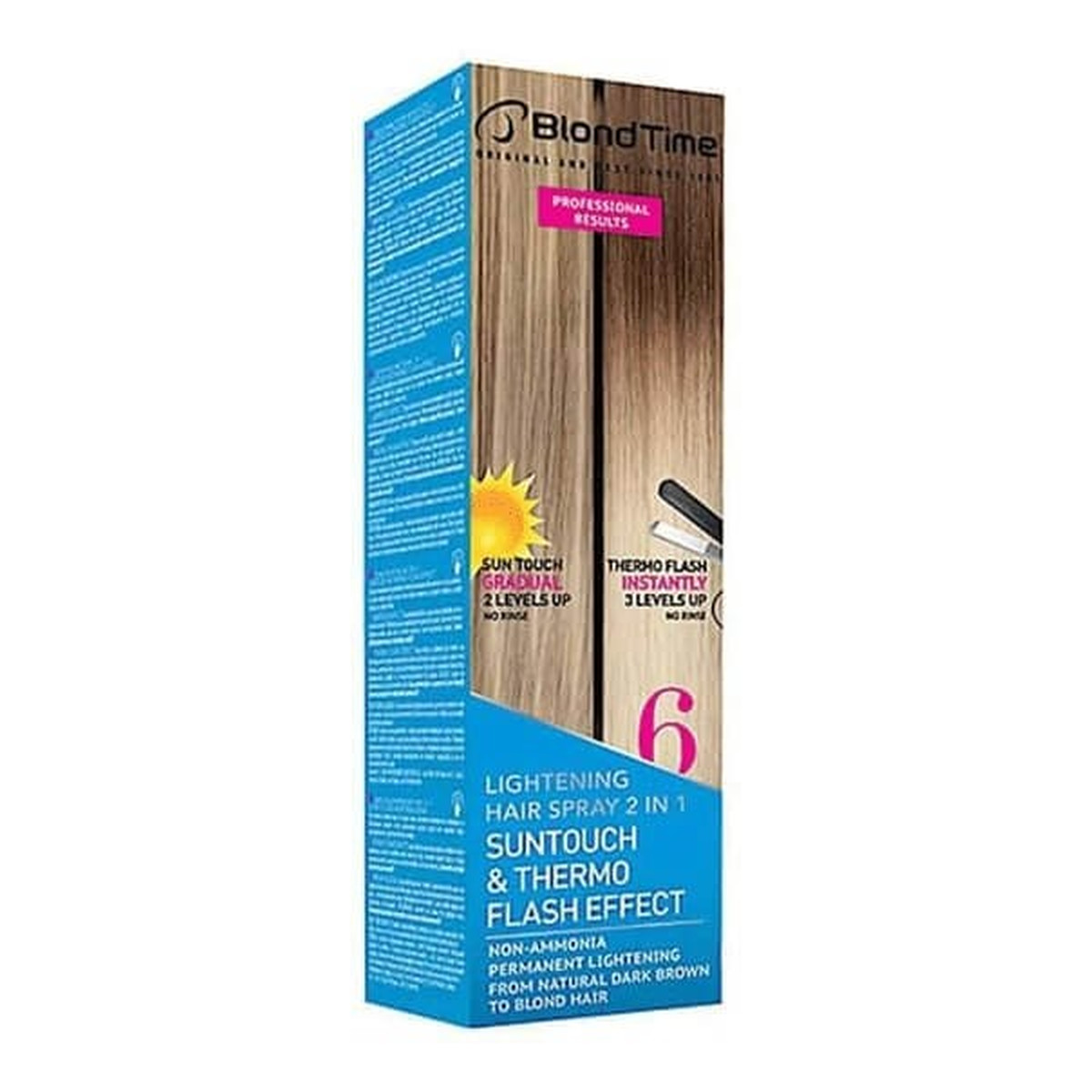 Blond Time 6 Rozjaśniacz Do Włosów 2w1 W Sprayu - Z Efektem Termoochrony I Ochrony Uv 200ml