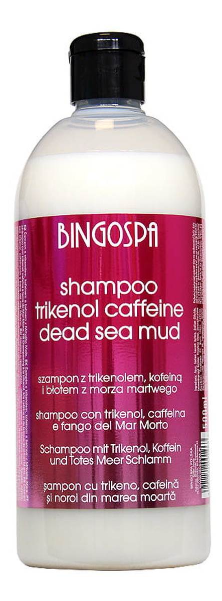 Szampon z trikenolem, kofeiną i błotem morza martwego