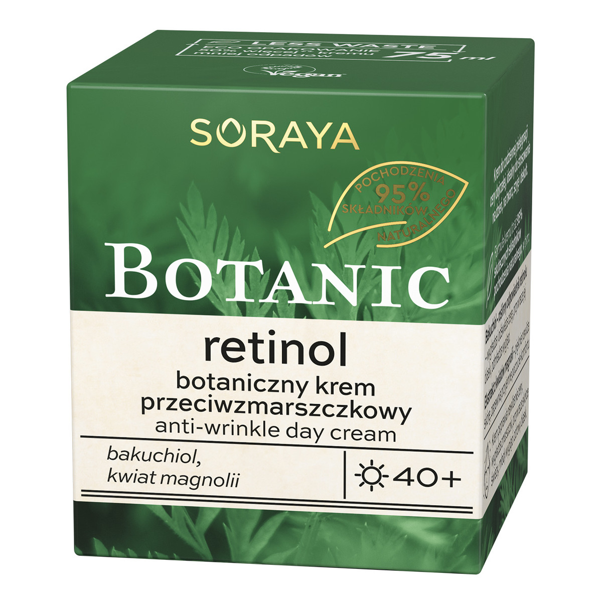 Soraya Botanic Retinol 40+ botaniczny krem przeciwzmarszczkowy na dzień 75ml