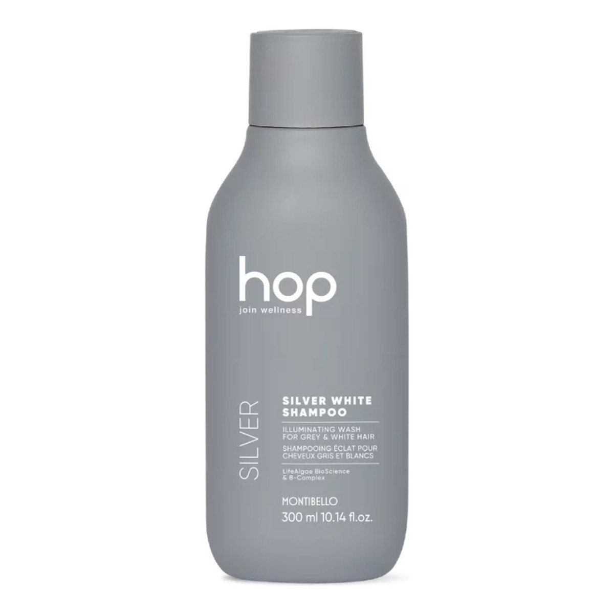 Montibello HOP Silver White Shampoo Szampon rozświetlający do włosów siwych i platynowych 300ml