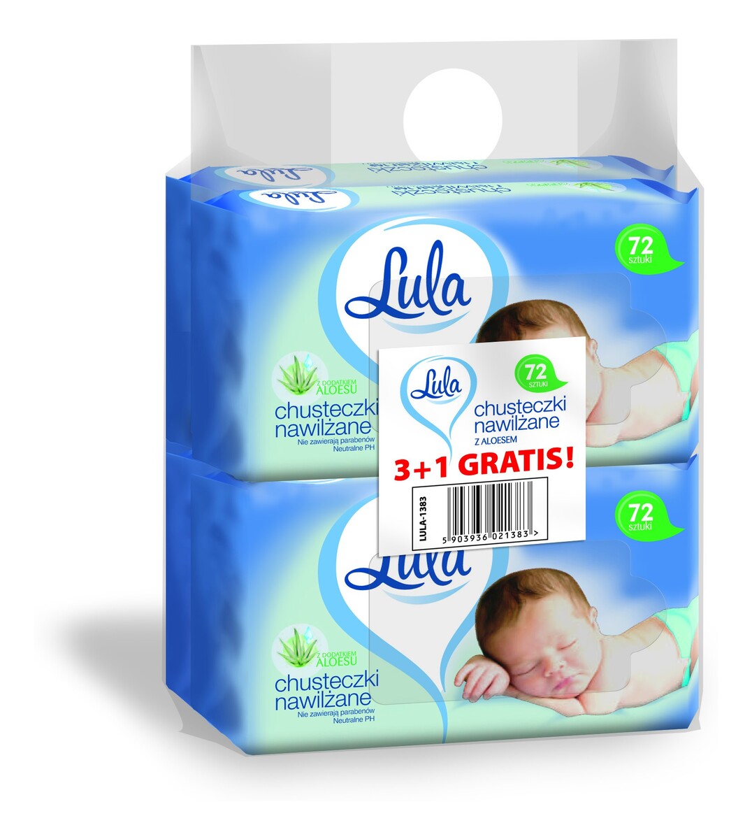 CHUSTECZKI NAWILZANE Z ALOESEM 72 SZT