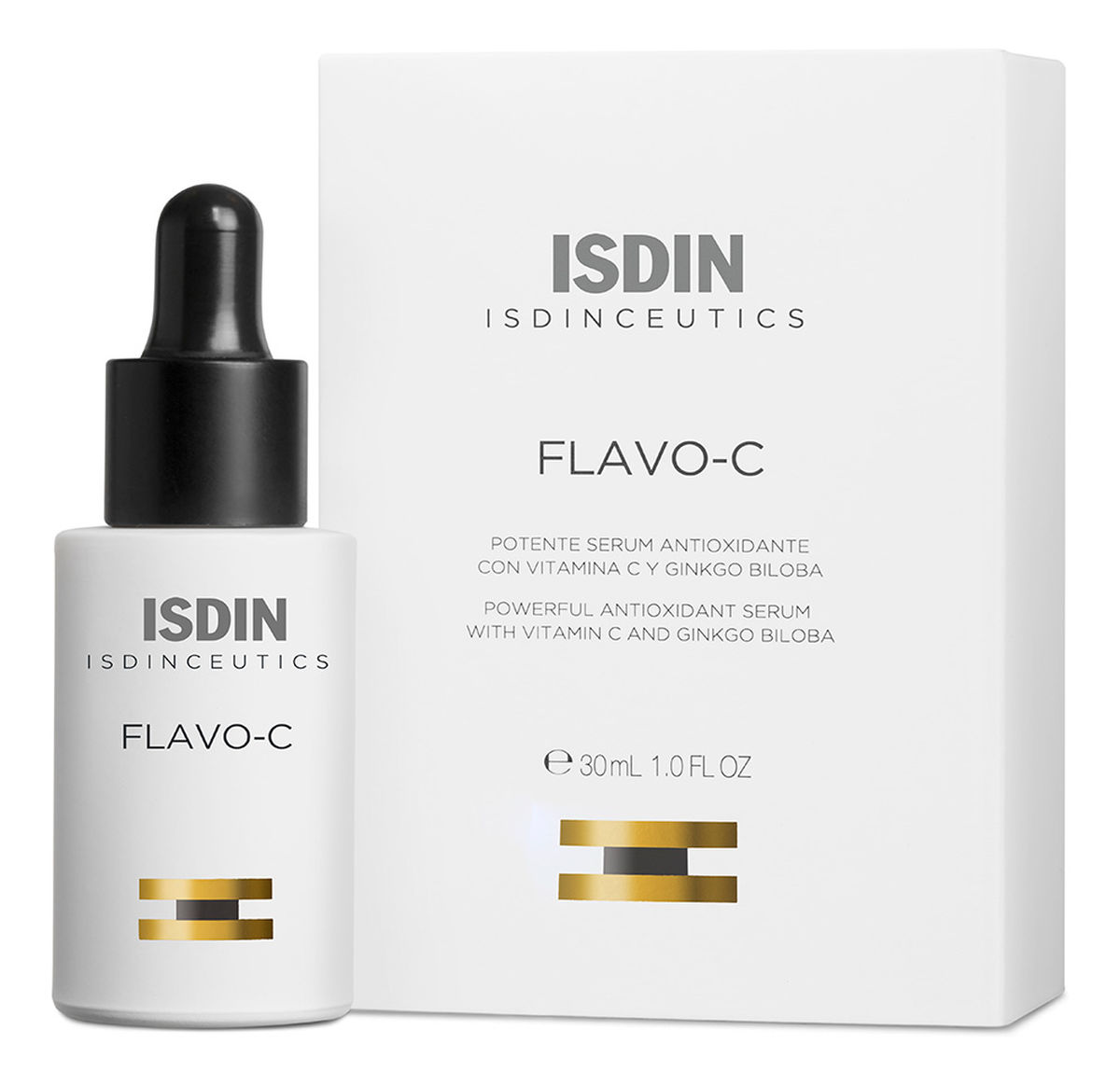 Isdinceutics flavo-c antyoksydacyjne serum do twarzy z witaminą c i miłorząbem dwuklapowym