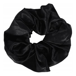 Satynowa gumka do włosów scrunchie Black