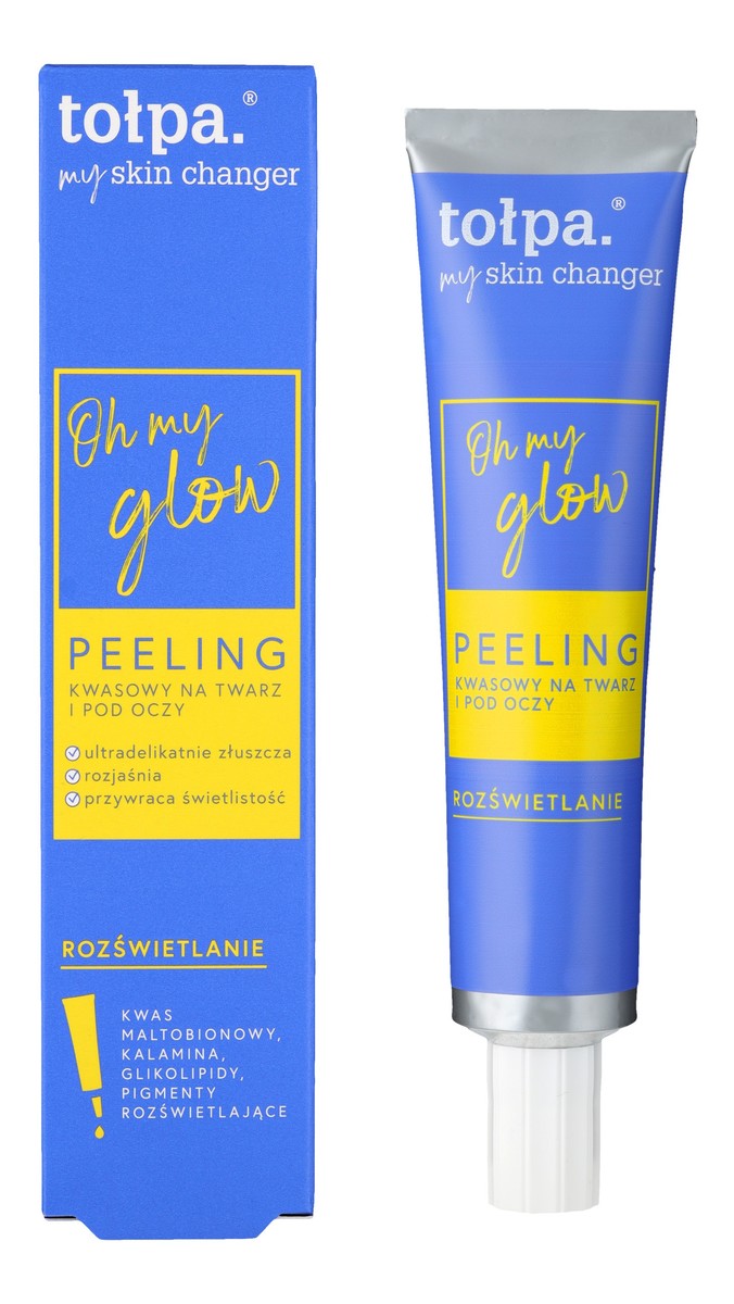 My peeling kwasowy na twarz i pod oczy oh glow-rozświetlanie