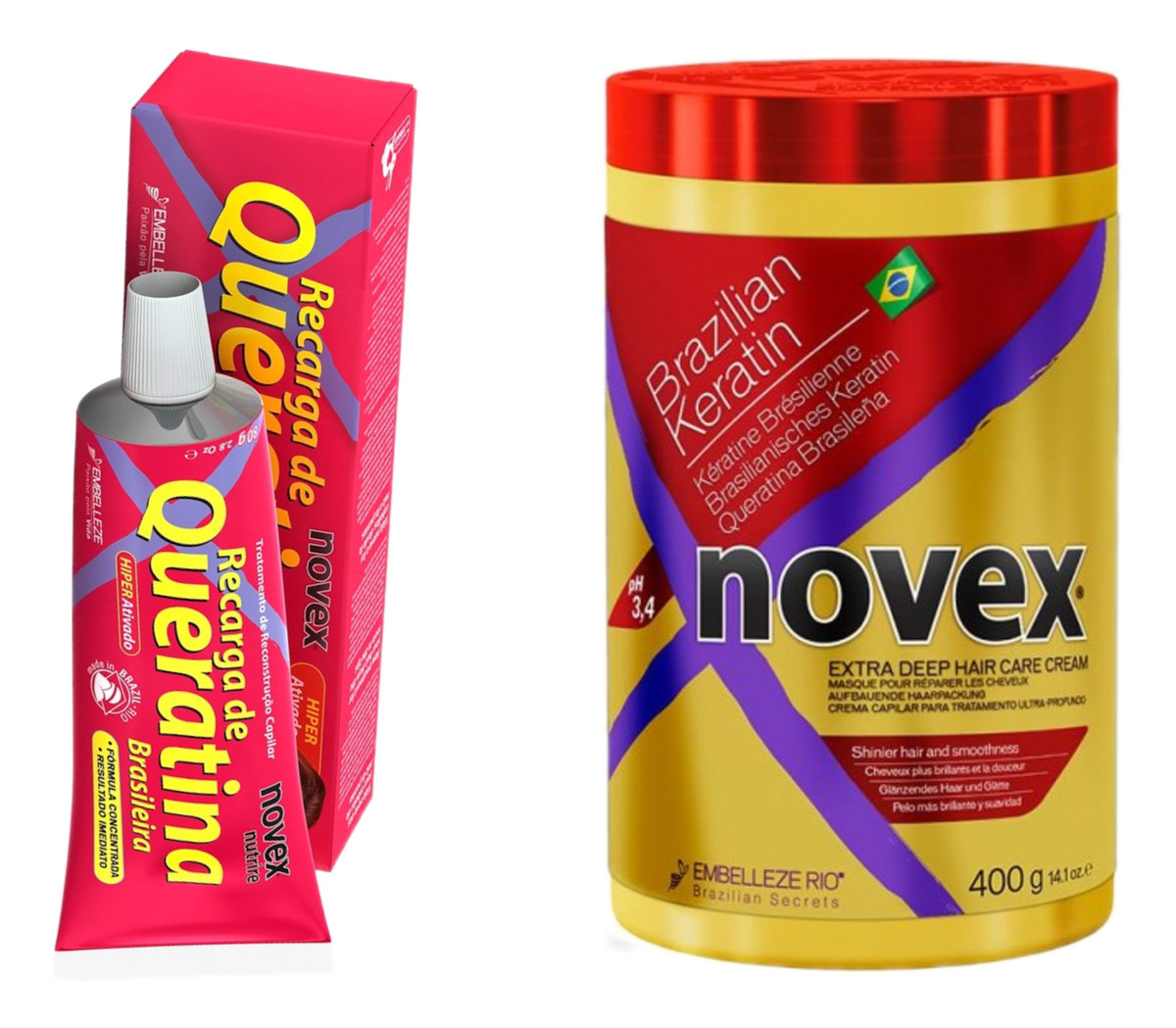 Recharge Krem stylizujący z keratyną 80g + Maska 400g
