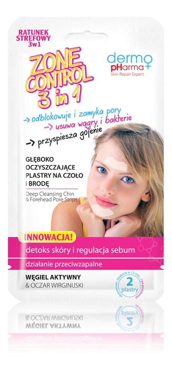 Oczyszczające Plastry Na Brodę i Czoło 2szt