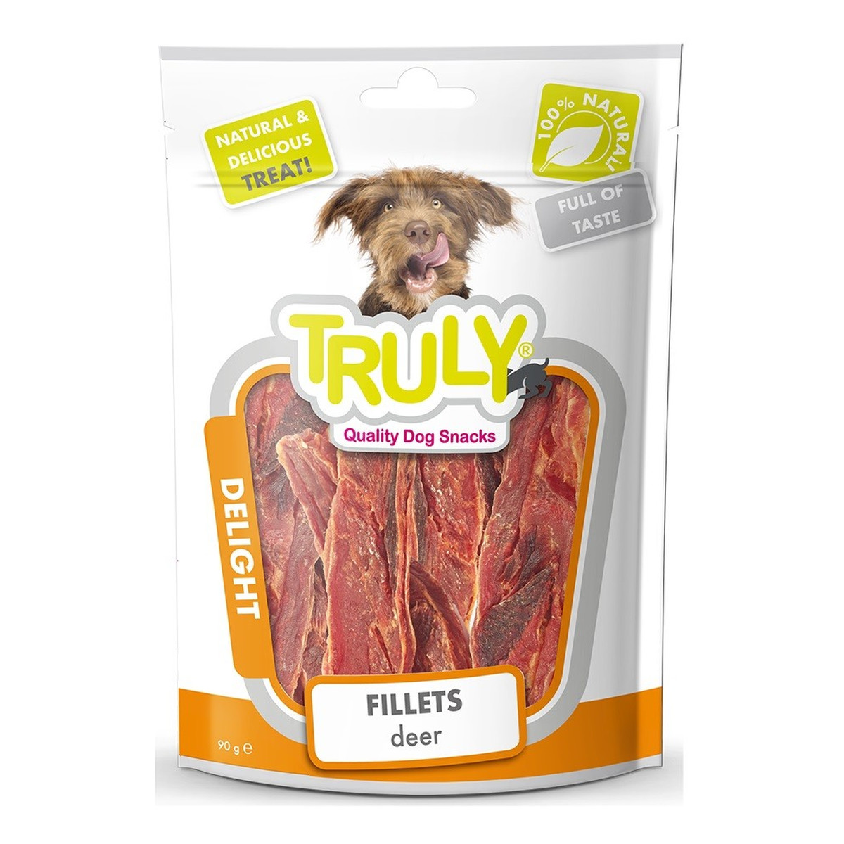 Truly Dog snacks przekąski dla psa delight-filety z jelenia 100g