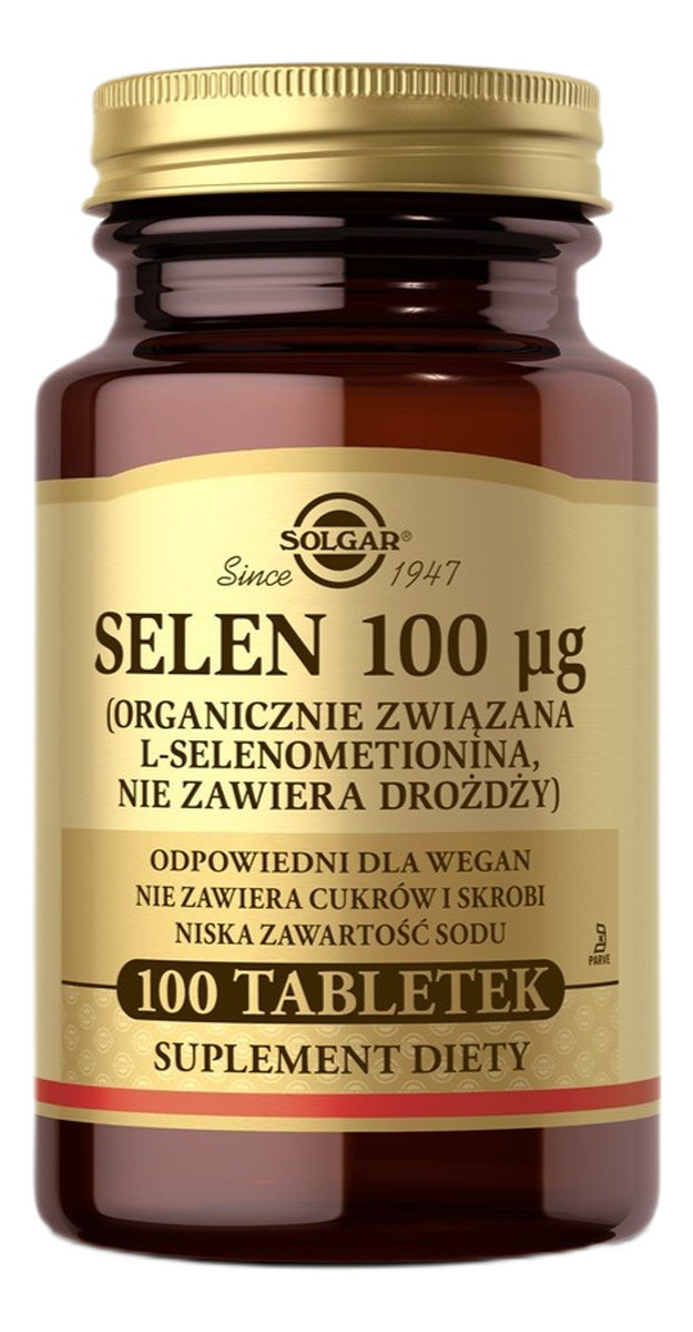Solgar_selen suplement diety 100mcg 100 tabletek