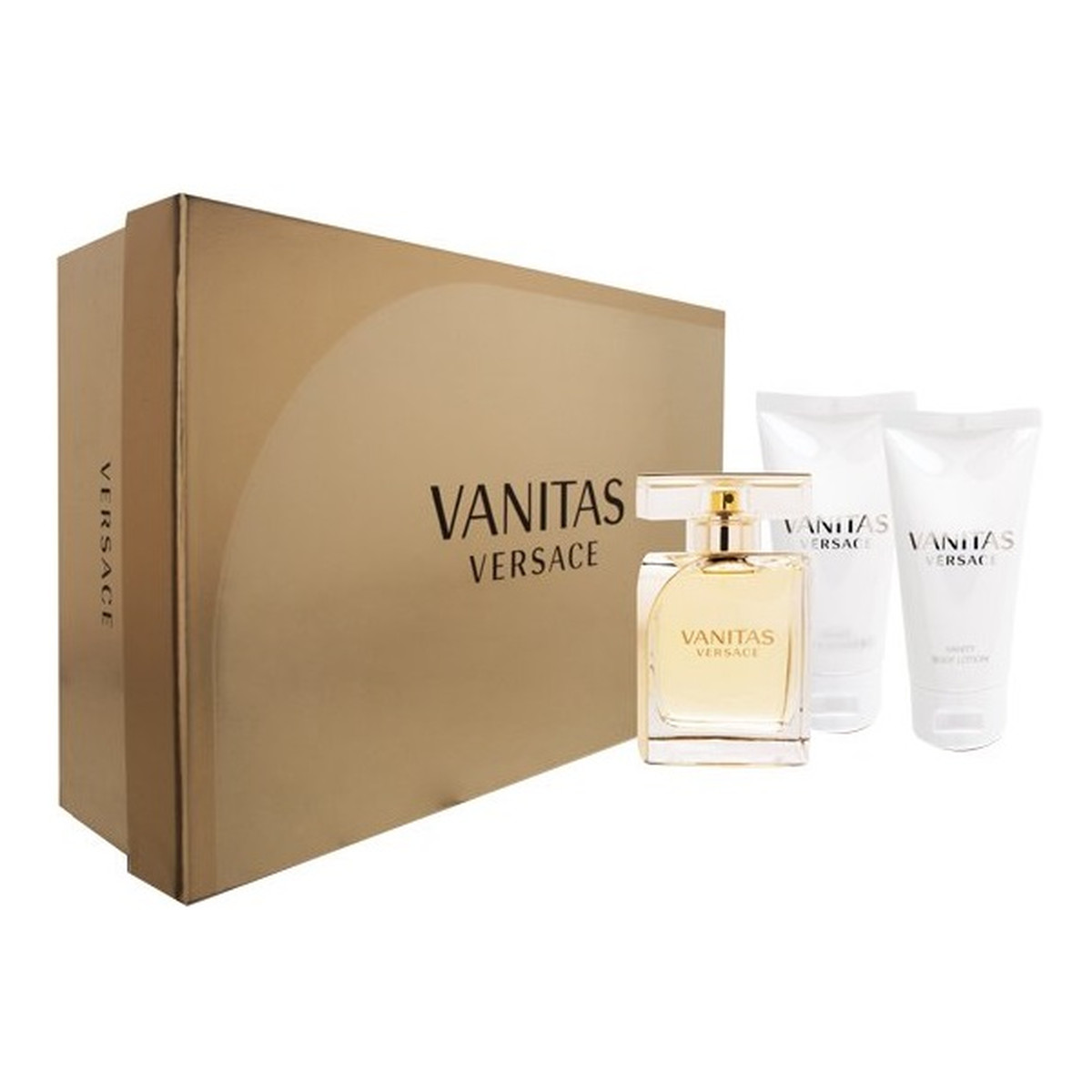 Versace Vanitas Zestaw woda perfumowana spray 50ml + balsam do ciała 50ml + żel pod prysznic 50ml