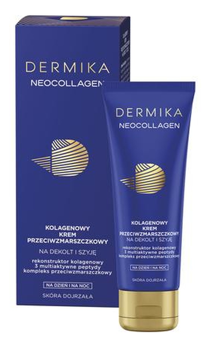 Kolagenowy krem przeciwzmarszczkowy na dekolt i szyję na dzień i na noc