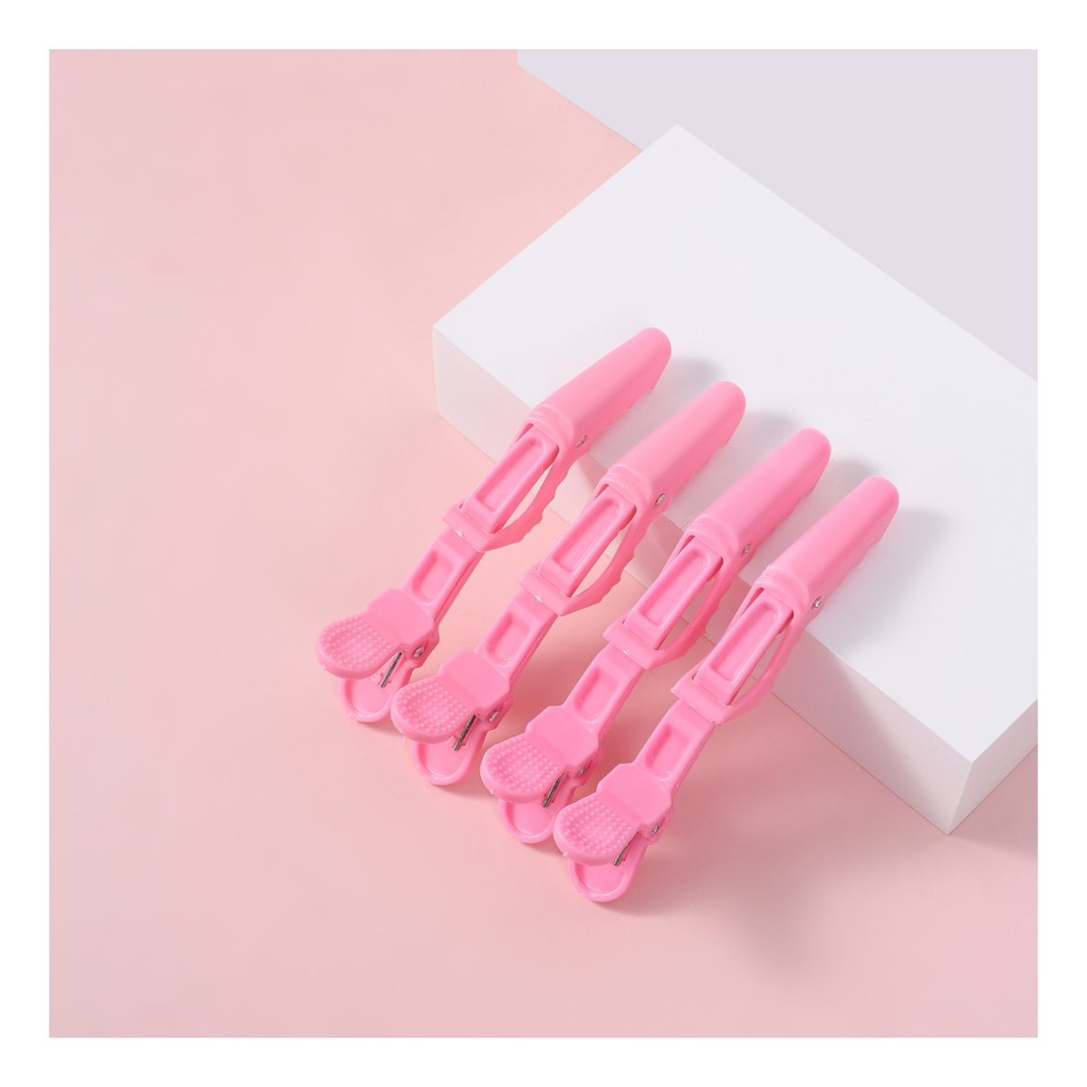Klipsy fryzjerskie do włosów Pink