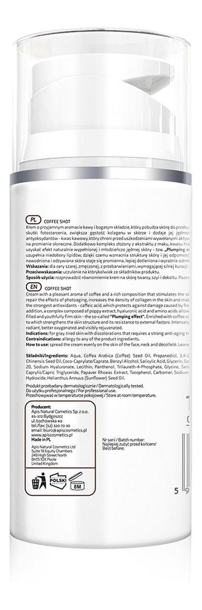 Kawowy krem Anti-Aging z kwasem kawowym i ekstraktem maku