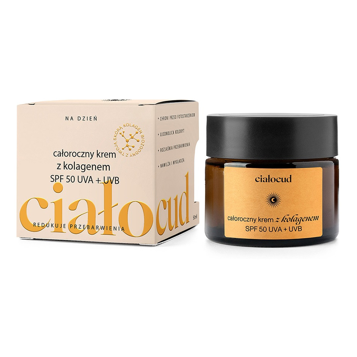 Ciałocud Całoroczny Krem z kolagenem spf50 uva + uvb