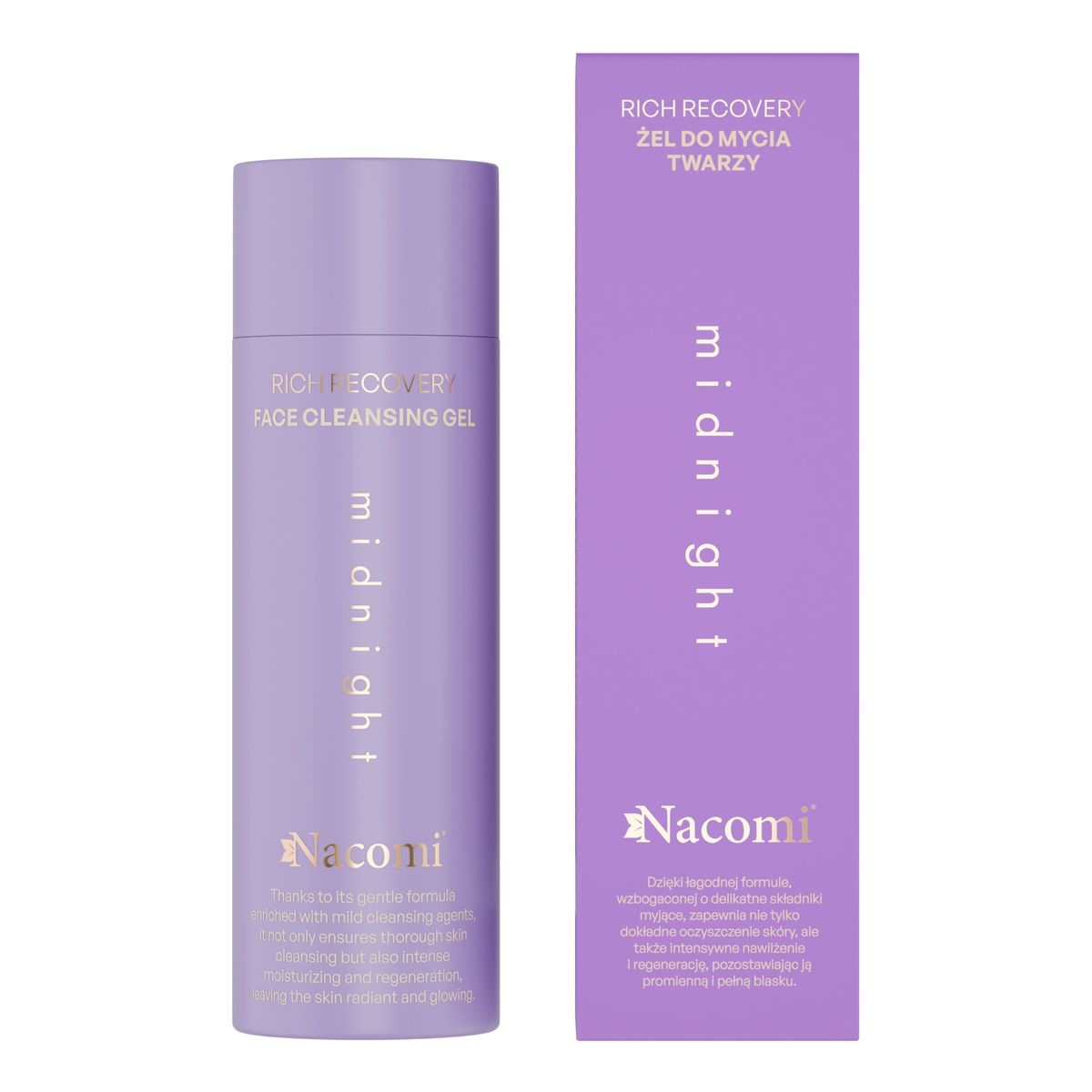 Nacomi Rich Recovery Midnight Żel do mycia twarzy 140ml