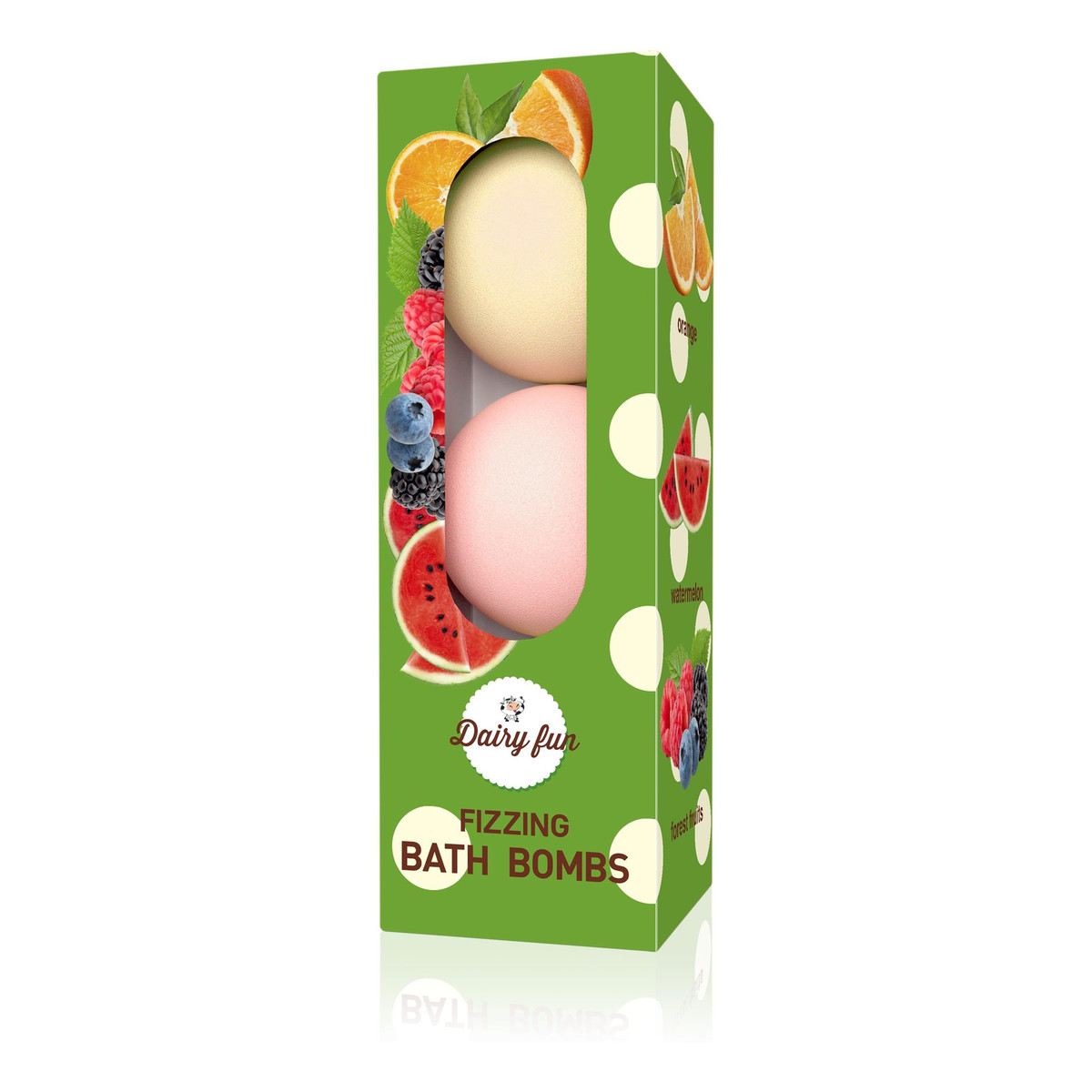 Dairy Fun Musujące Kule do kąpieli - Arbuz,Owoce Leśne i Pomarańcza