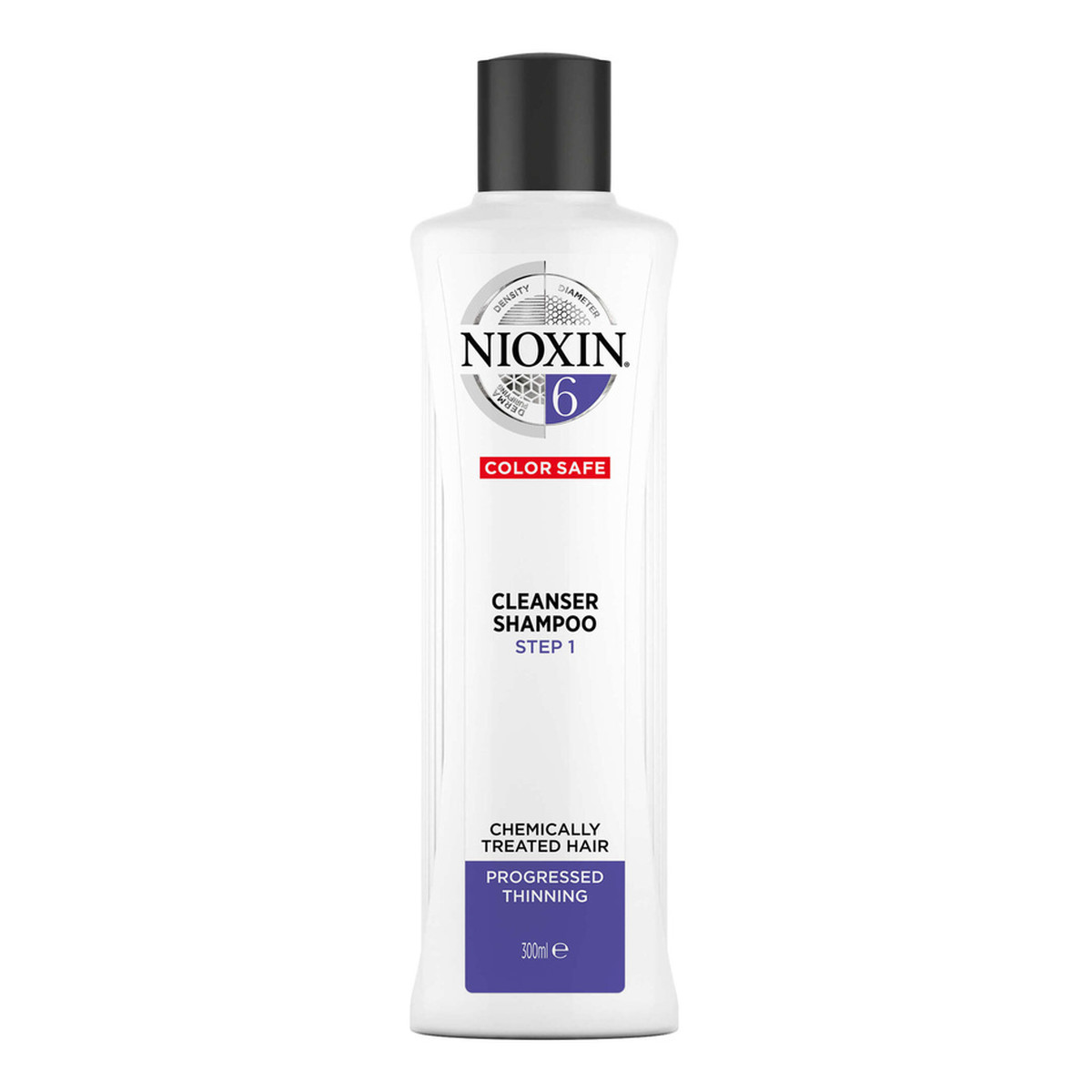 Nioxin System 6 cleanser shampoo oczyszczający szampon do włosów po zabiegach chemicznych znacznie przerzedzonych 300ml