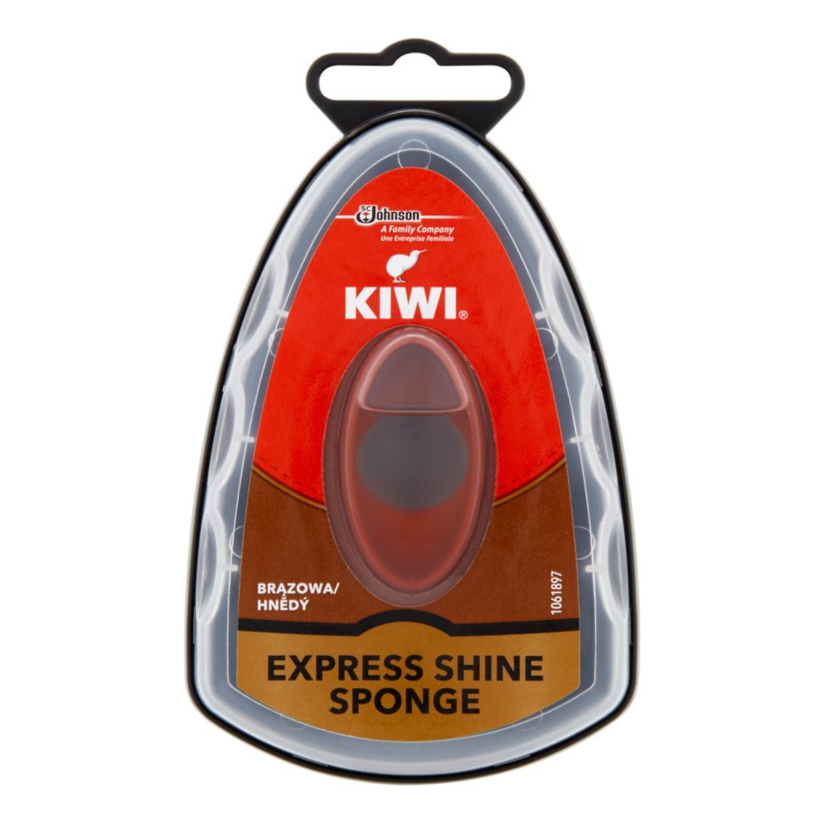 Kiwi Express Shine Gąbka nabłyszczająca do obuwia brązowa 7ml