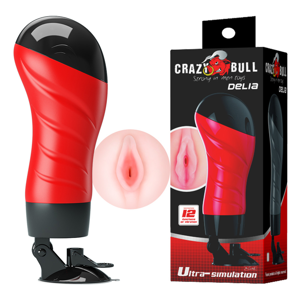 Pretty Love Crazy bull delia vagina wagina z wibracją z 12 funkcjami wibracji