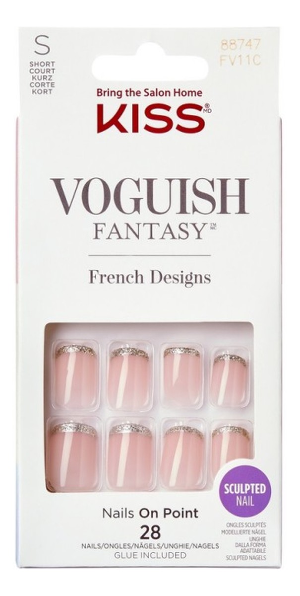 Sztuczne Paznokcie Voguish Fantasy - French Designs (rozmiar S) 28szt.