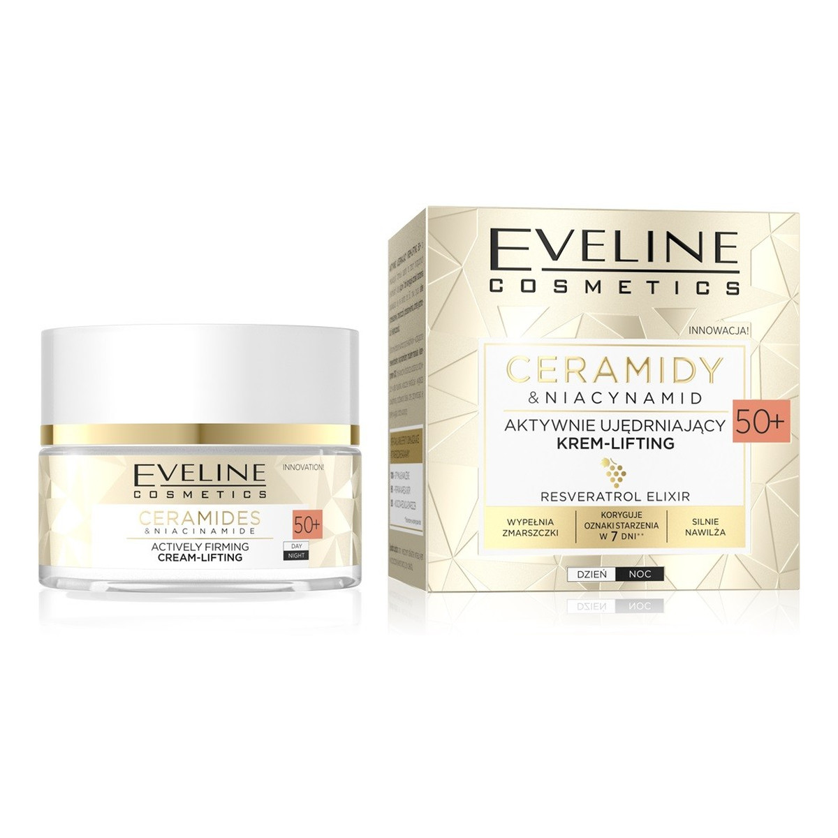 Eveline Ceramidy&Niacynamid Aktywnie ujędrniający Krem-lifting 50+ 50ml