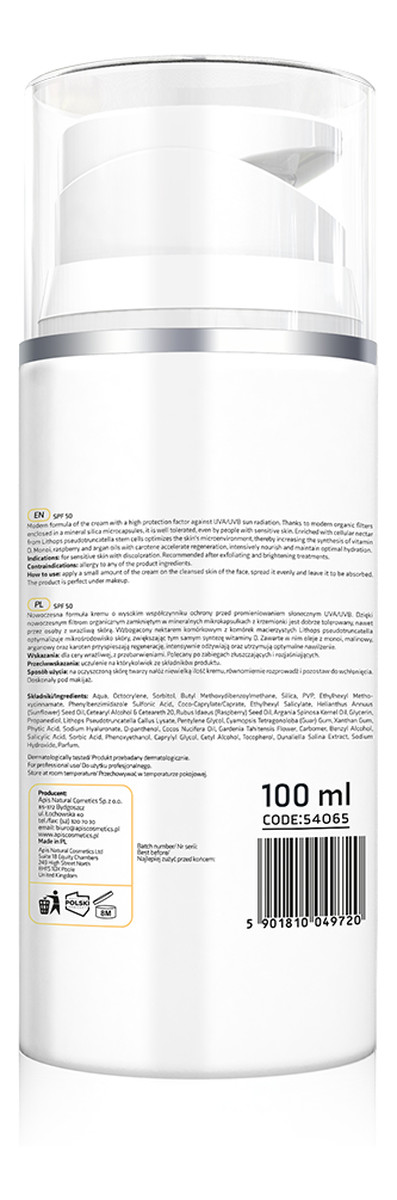 Krem ochronny do twarzy SPF 50