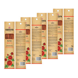 Naturalne Indyjskie Kadzidła Wytwarzane Ręcznie Z Miłością Róża 15szt x4