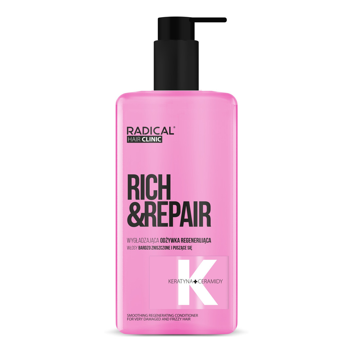 Farmona Radical Hair clinic Rich & Repair Wygładzająca odżywka regenerująca do włosów bardzo zniszczonych i puszących się 260ml