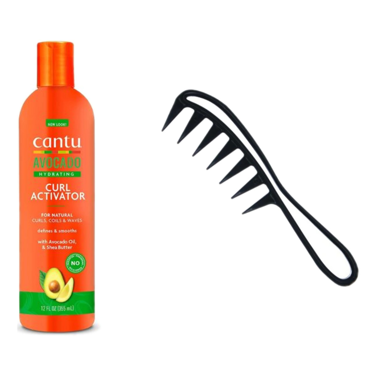 Cantu Avocado Aktywator skrętu + Grzebień do włosów kręconych