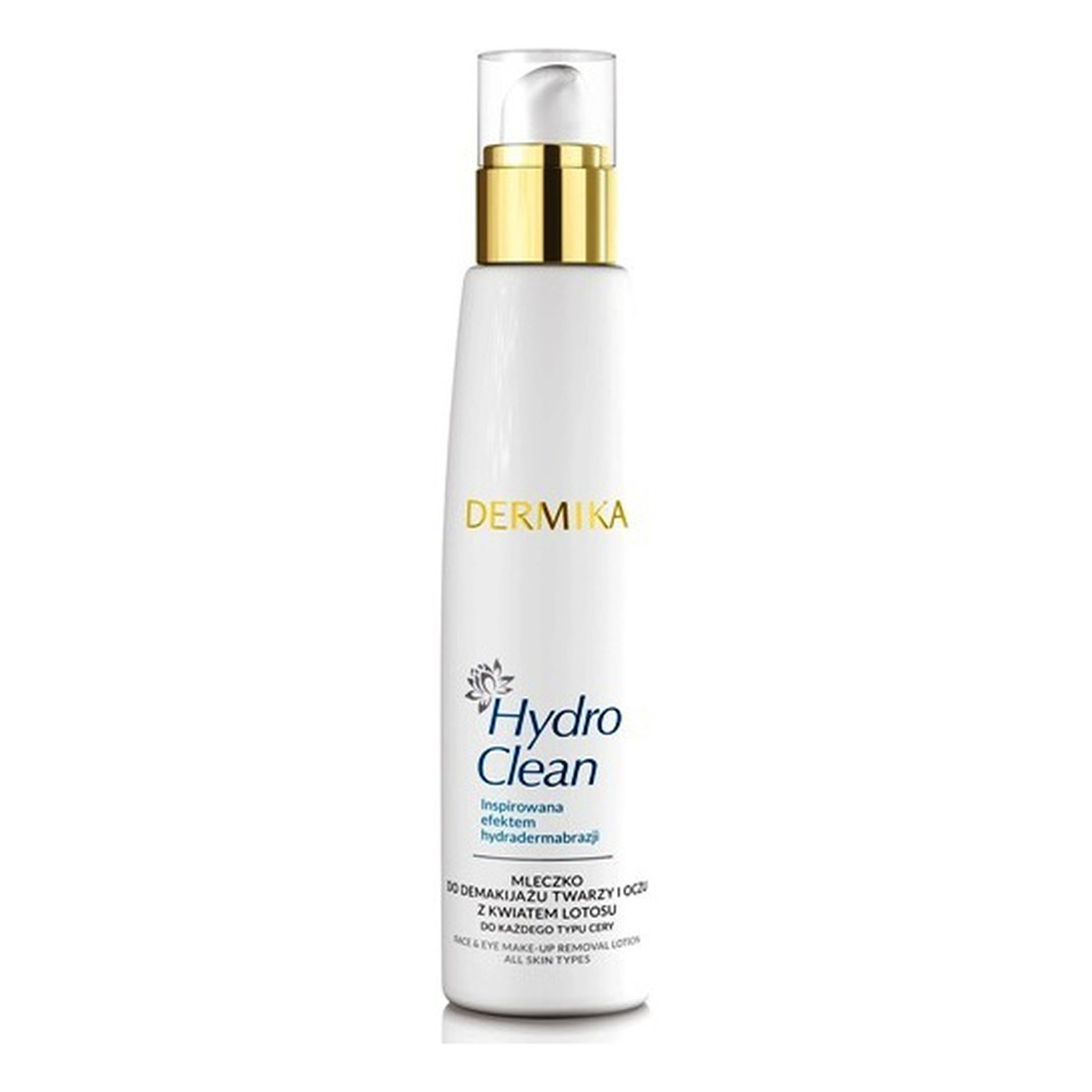 Dermika Hydro Clean Mleczko Do Demakijażu Twarzy i Oczu z Kwiatem Lotosu 200ml