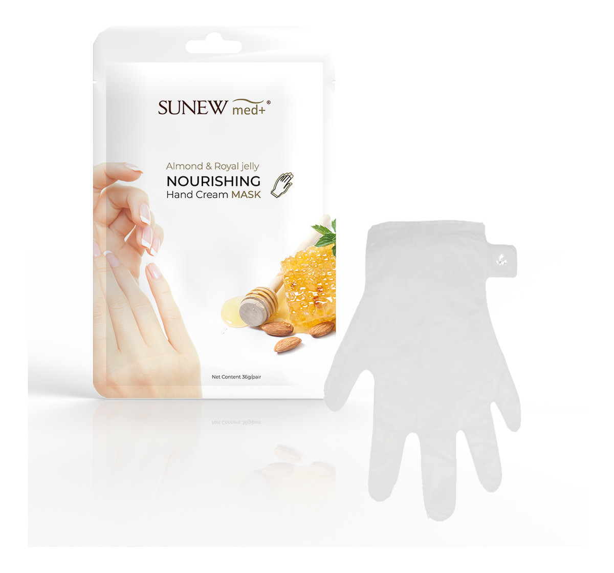 Nourishing Hand Cream Mask nawilżająca maska do dłoni w formie rękawiczek Migdał i Mleczko Pszczele