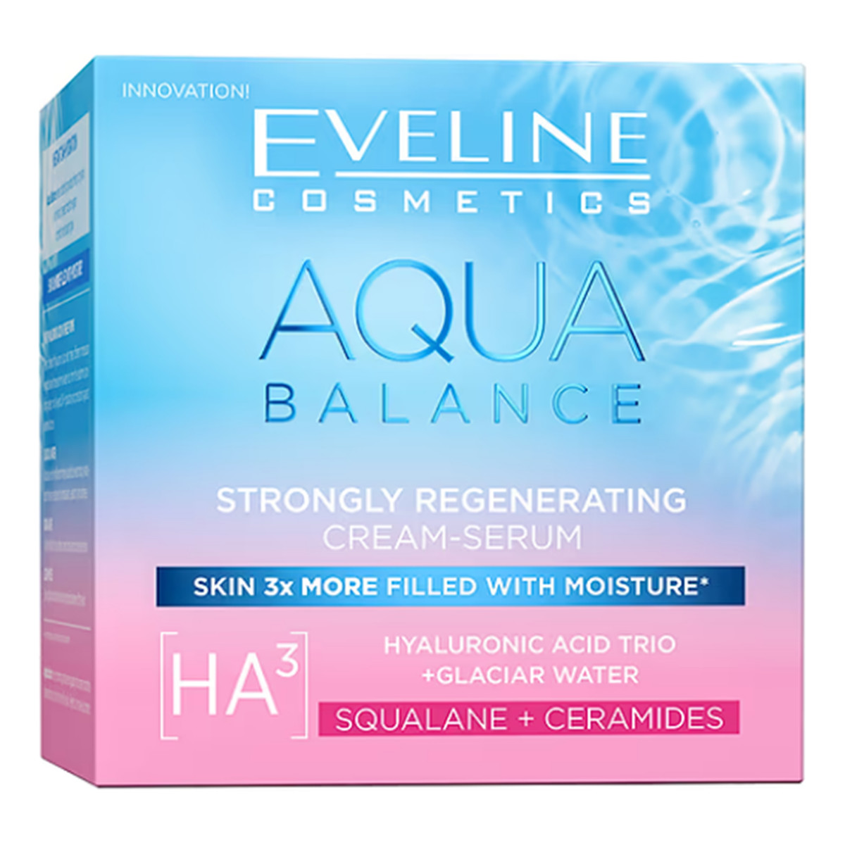 Eveline Aqua Balance Squalane + Ceramides intensywny krem ​​regenerujący o działaniu nawilżającym 50ml