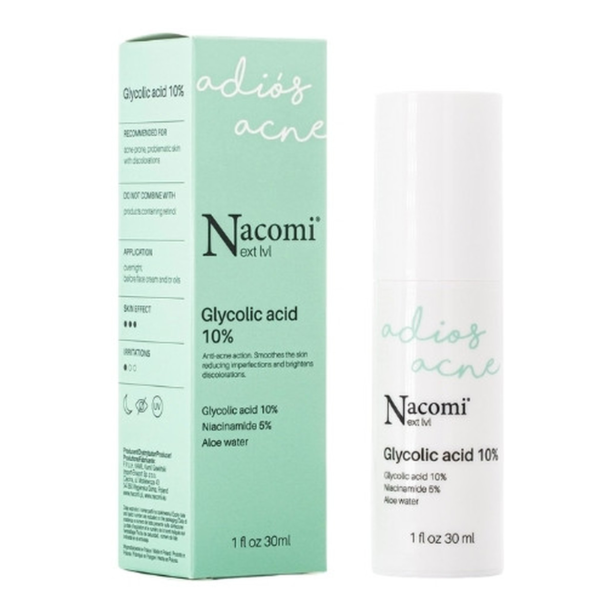 Nacomi Next Level Kwas glikolowy 10% serum do twarzy 30ml