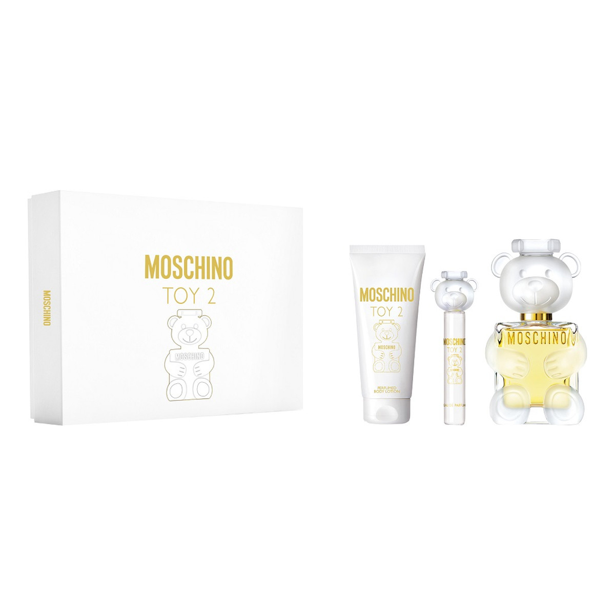 Moschino Toy 2 Zestaw woda perfumowana spray 100ml + balsam do ciała 100ml + woda perfumowana spray 10ml